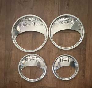 Set of 4 Lock-N-Drain Stainless Steel Pasta Pot Strainer Inserts